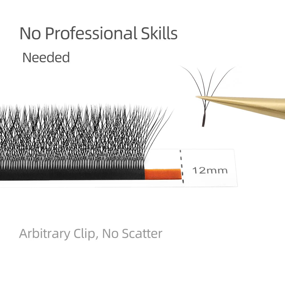 NAGARAKU Automatic Flowering W Shape Bloom 3D 4D 5D 6D 7D 8D Premade Fans Speed Eyelash Extensions Natural Soft Light Full Dense