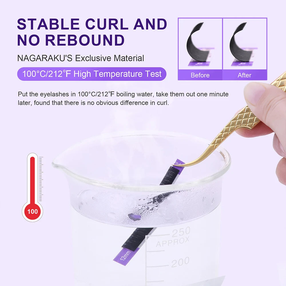 NAGARAKU All Size 6 Case C D Curl Faux Mink Eyelashes Extension Individual Eyelashes Artificial Fake False Eyelashes Make up