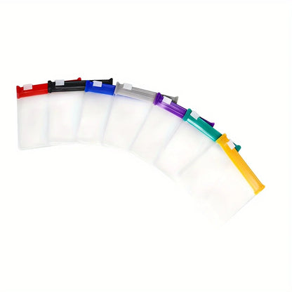 7pcs Pill Pouch Bags，Reusable Zippered Pill Pouch Set， Medicine Organizer 7 Colors Self Sealing, Translucent Medicine Bags Trave