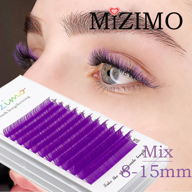 The Royal Blue Color 8-15 Length Is Mixed With Natural Softness To Extend The Professional Grafting False Eyelash Makeup 0.07