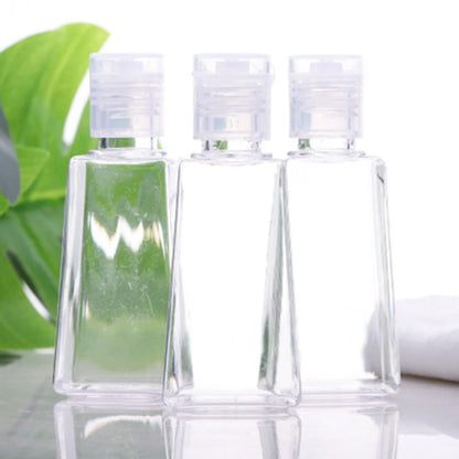 30ml Transparent Plastic Bottle Flip Cover Hand Sanitizer Gel Bottles Portable Travel Refillable Bottle Cosmetics Container Jar