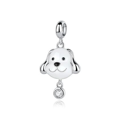 Original 925 Sterling Silver Charms Love Pets Dog Cat Paw Print Pendant Beads Fit Brand Bracelets Necklaces Women DIY Jewelry