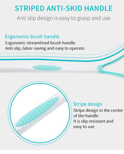 Tongue Scraper Cleaner for Adult Kid,Tongue Brush for Fresh Breath Dental Eliminate Bad Breath in Seconds Oral Care Tool
