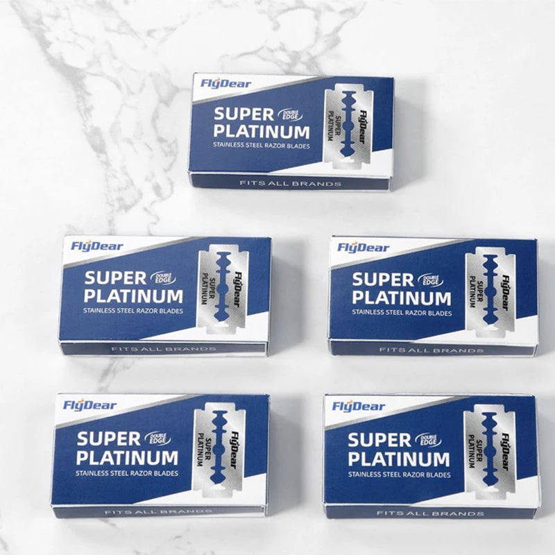 Stainless Steel Razor Blade Old-Fashioned Manual Double-Sided Razor Blade Hairdressing Barber Shop Tools