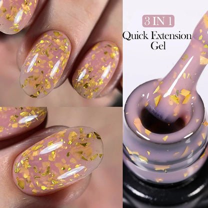 LILYCUTE 7ML Jelly Black Quick Extension Gel Nail Polish Nude Esmalte Unas Semipermanente UV Soak Off Nail Art Construction Gel