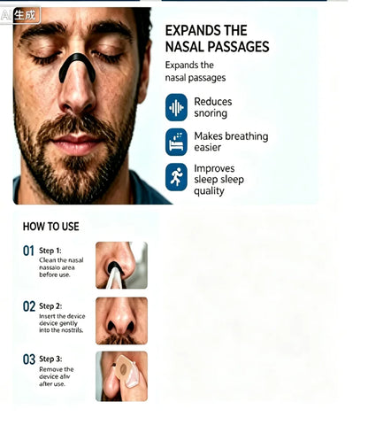 Anti-Snore Magnetic Nose Clips Set for Adults, Nasal Dilator Breathing Aid, Boost Nasal Airflow, Snoring Relief for Restful Sleep