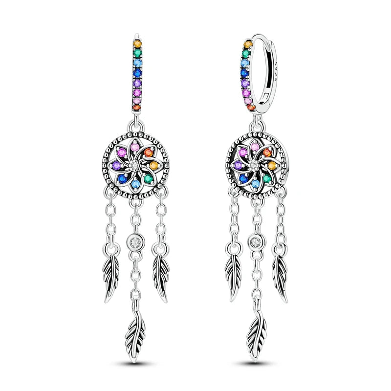 925 Sterling Silver Hoops Earrings Hypoallergenic Hoops Earrings With Zirconia Fashion High Quality Jewelry for Women Girls