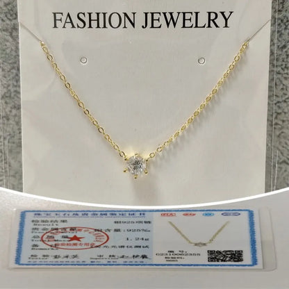 Somilia 925 Sterling Silver Necklace For Women 18K Rose Gold Plated 5A Zircon Pendant Necklace Real Money Fine Jewelry Moms Gift