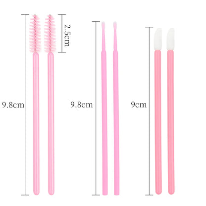 200 Pcs Eyelash Extension Makeup Set Special Eyelash Removal Micro Brush Lipline Brush for Women Lash Make Up Tool