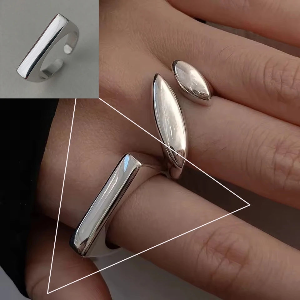 VENTFILLE 925 Sterling Silve Flower Ring for Women Gift Hollow Out Design Retro Hip Hop Versatile Jewelry Party Gift Dropship