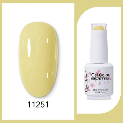 Clou Beaute TPO FREE Nail Gel Polish High Pigment Nail Art Supply Spring Summer Pastal Color Varnish UV Gel Clear Base Top Coat