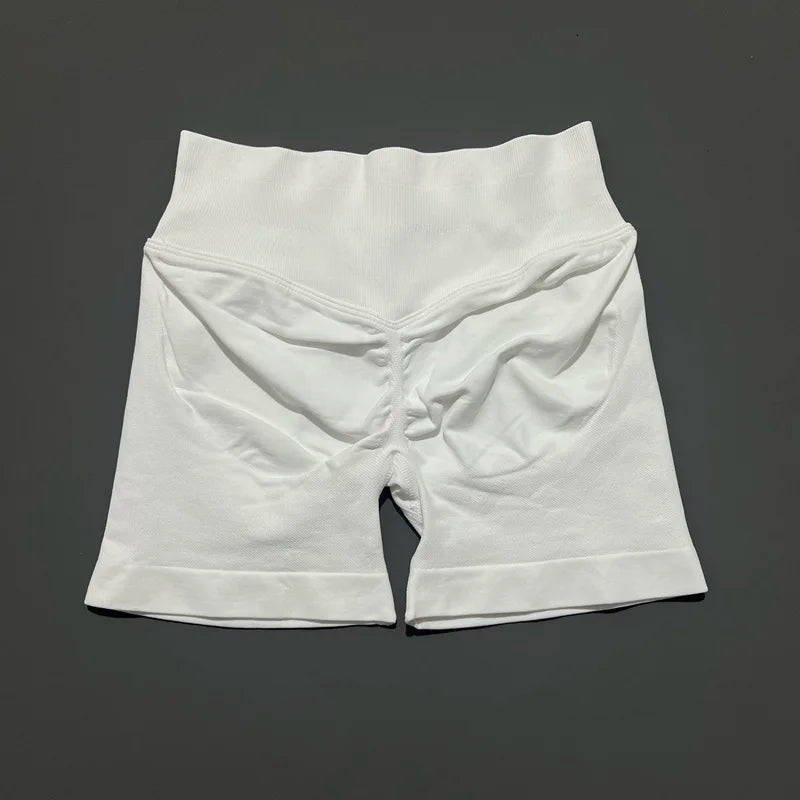 HISTELLO Sports Shorts 4.5" Women Yoga Shorts Seamless Low Waist Scrunch Bum Gym Leggings Workout Stretch Fitness Sports Shorts
