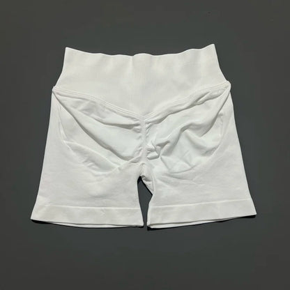 HISTELLO Sports Shorts 4.5" Women Yoga Shorts Seamless Low Waist Scrunch Bum Gym Leggings Workout Stretch Fitness Sports Shorts