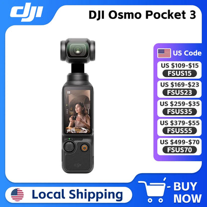 DJI Osmo Pocket 3 Vlogging Camera 1-Inch CMOS &4K/120fps 3-Axis Gimbal Mechanical Stabilization Original Brand in Stock
