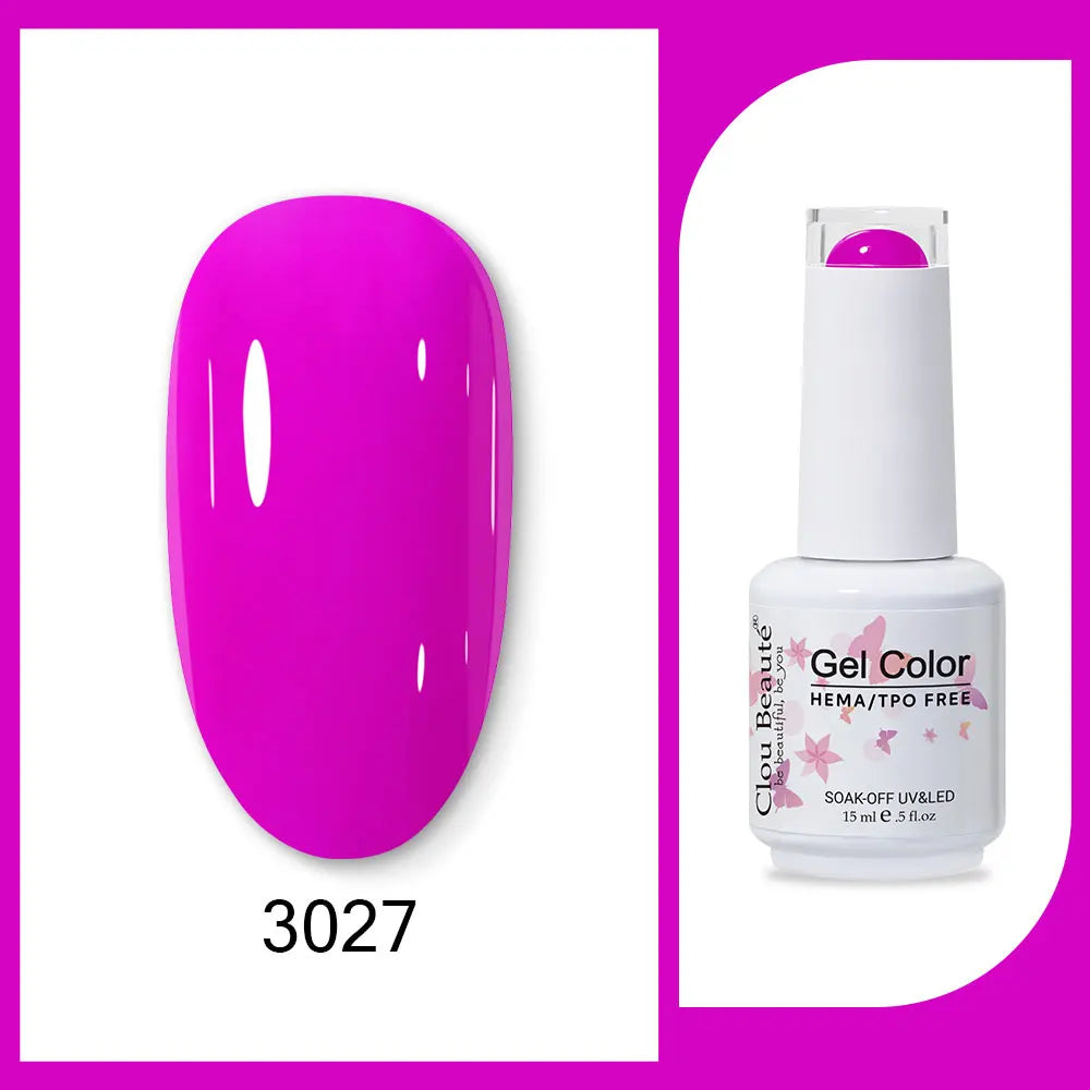 Clou Beaute TPO FREE Nail Gel Polish High Pigment Nail Art Supply Spring Summer Pastal Color Varnish UV Gel Clear Base Top Coat