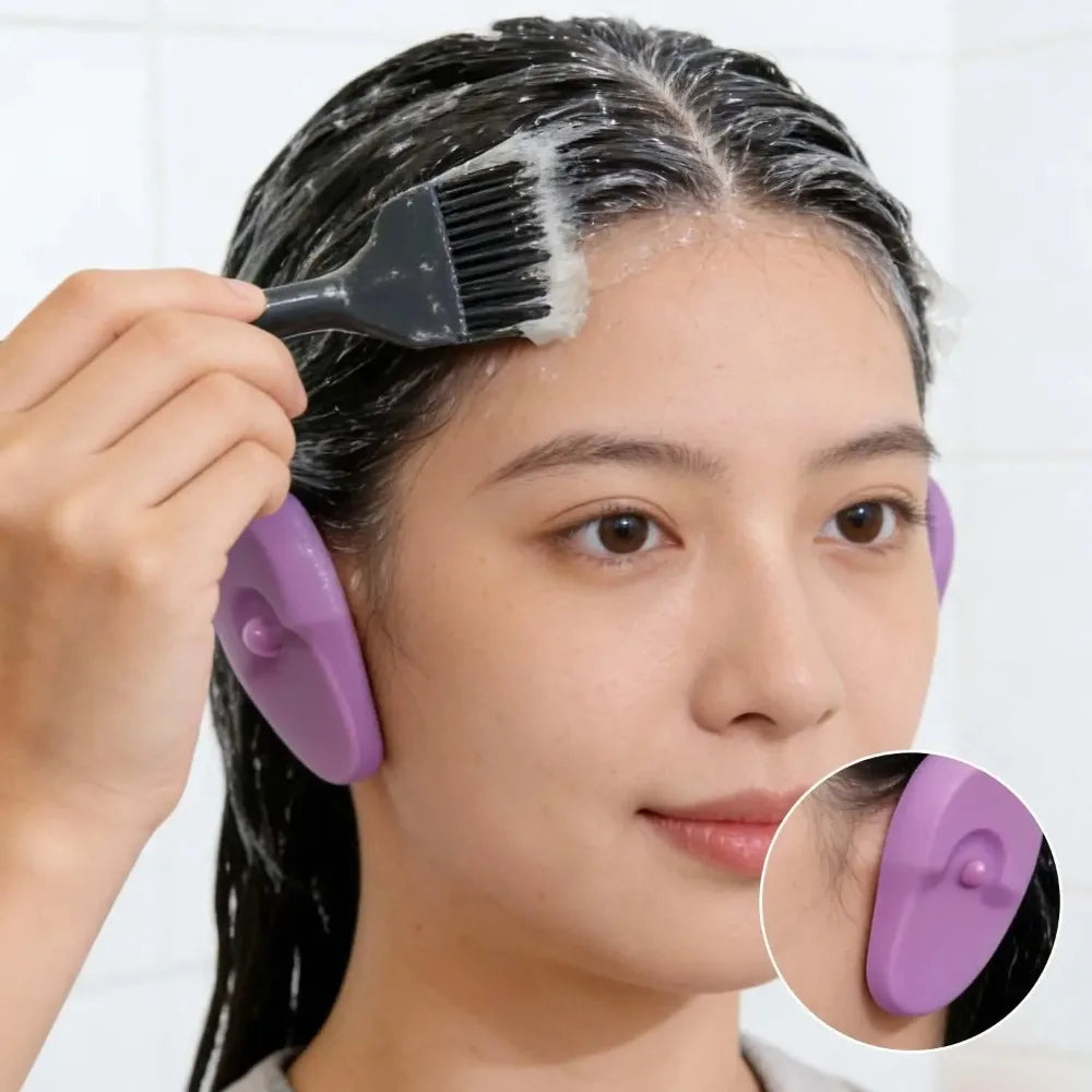 Silicone Ear Cover Hair Coloring Dyeing Ear Protector Waterproof Shower Ear Shield 2 PCS Earmuffs Caps Salon Styling Accessories