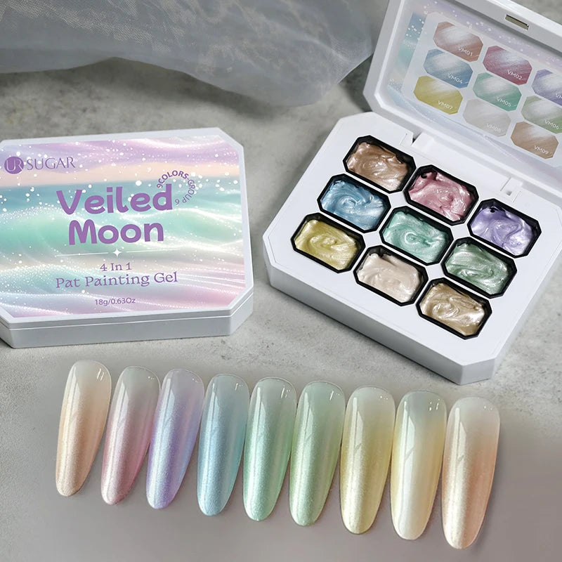 UR SUGAR 9 Colors Patting Painting Gel Nail Polish 4 In 1 Transfer French Design UV LED Soak Off Gel Varnish Gradient Pat Gel