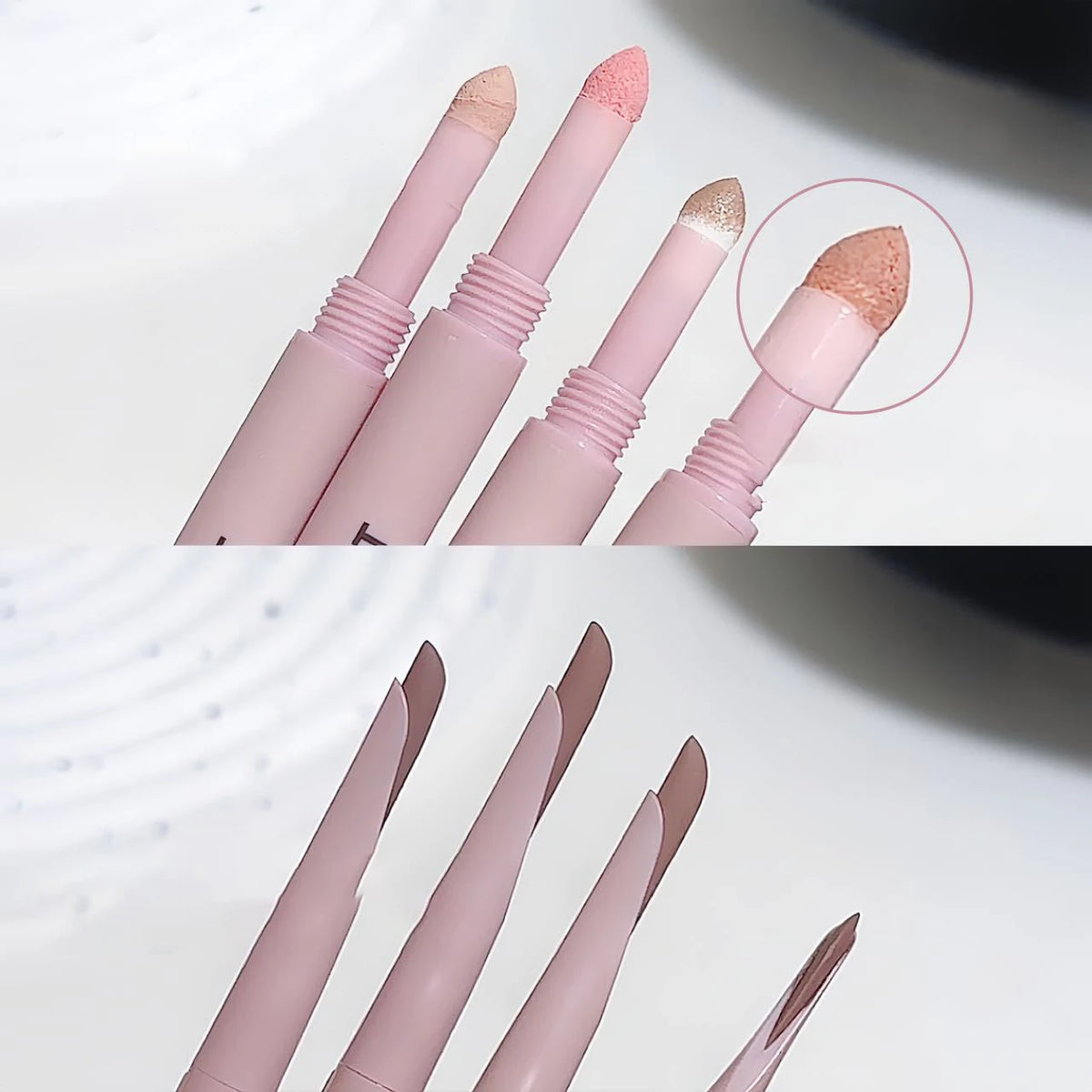 Sweetmint Meniscus Double-ended Silkworm Eyeliner Shadow Highlight Naturally Brightening Long-lasting Eye Makeup Two-in-One