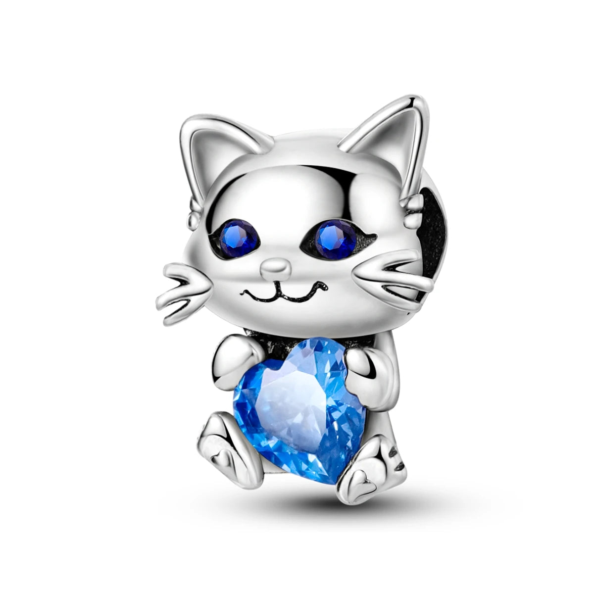 Original Charms 925 Silver Cute Animals Cat Bear Bead For Silver Bracelet Diy Fahsion Jewelry