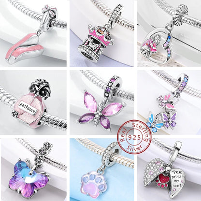 Charm Hot Sales 925 Silver Original Charms Beads Fit Pendant Charm Bracelet Dangle for Women DIY Fine Jewelry Making