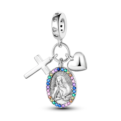 925 Silver Rainbow Flower Dragonfly Charms Dangle Charm Animal Bead Fit Original Bracelet Jewelry DIY