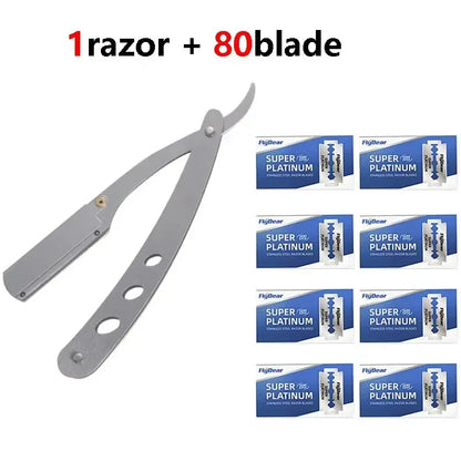 Barber Razor Edge Stainless Steel Shaver Men Professional Manual Shaver StraightFolding Shaving Shave With Blade