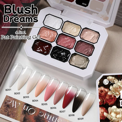 UR SUGAR 9 Colors Patting Painting Gel Nail Polish 4 In 1 Transfer French Design UV LED Soak Off Gel Varnish Gradient Pat Gel