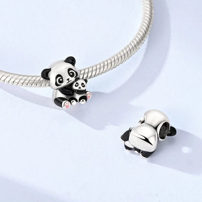 Original Charms 925 Silver Cute Animals Cat Bear Bead For Silver Bracelet Diy Fahsion Jewelry