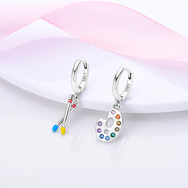 New 925 Sterling Silver Wine Cup Butterfly  Women Earrings Brilliant Wedding Engagement Star Earrings Jewelry Gift