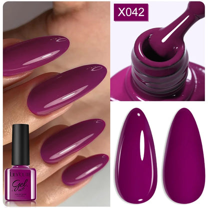 LILYCUTE 7ml Base Nowipe Top Coat Soak Off UV LED Gel Nail Polish Reinforcement Gel Semi Permanent Multifunction Gel Varnishes