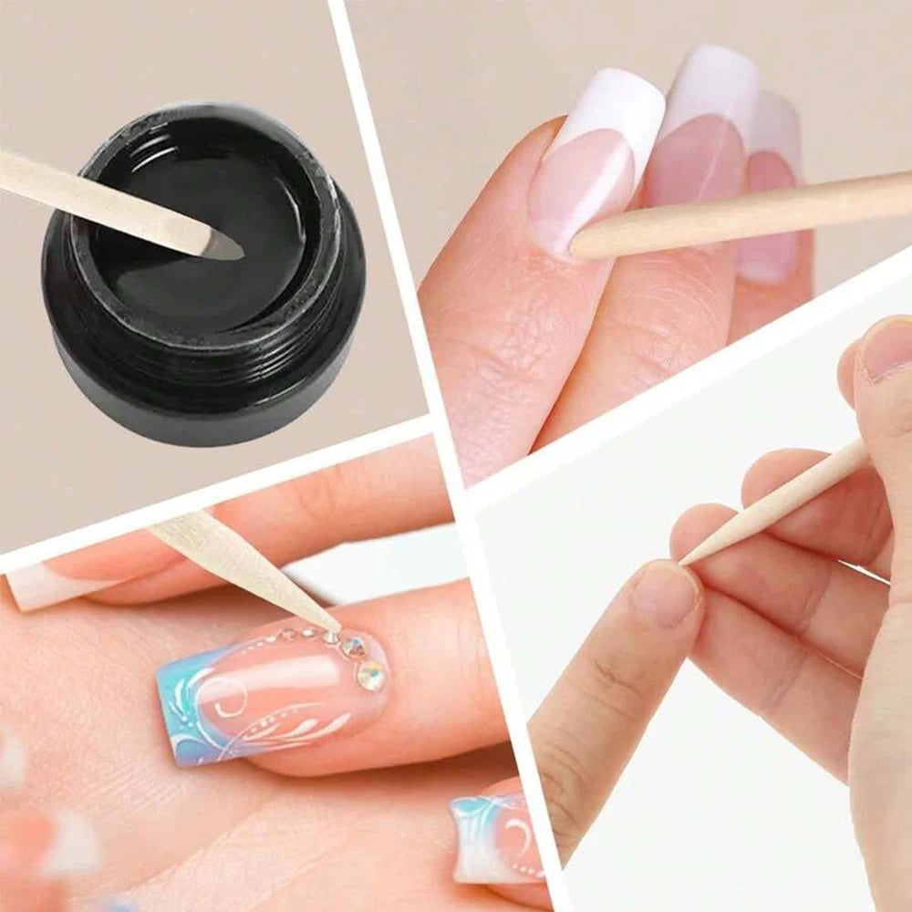 50/100PCS Disposable Wood Stick Beauty Spatulas Log Hair Removal Wax Coating and Scraping Tool Eyebrow Trimming Wooden Stick