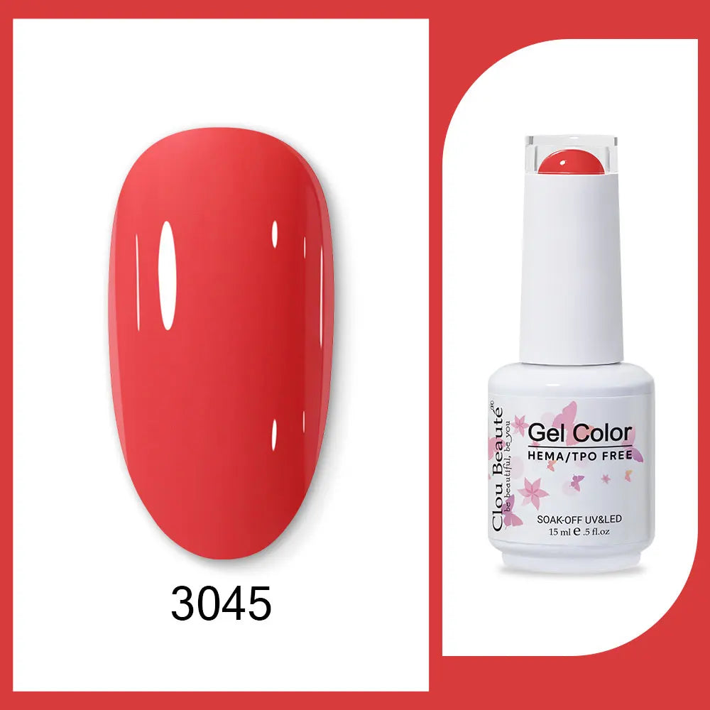 Clou Beaute TPO FREE Nail Gel Polish High Pigment Nail Art Supply Spring Summer Pastal Color Varnish UV Gel Clear Base Top Coat