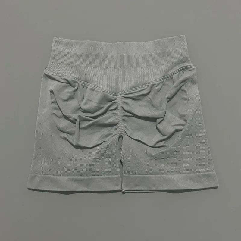 HISTELLO Sports Shorts 4.5" Women Yoga Shorts Seamless Low Waist Scrunch Bum Gym Leggings Workout Stretch Fitness Sports Shorts