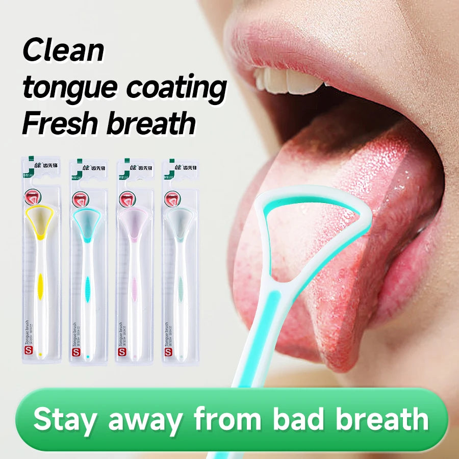 Tongue Scraper Cleaner for Adult Kid,Tongue Brush for Fresh Breath Dental Eliminate Bad Breath in Seconds Oral Care Tool
