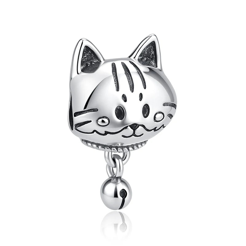 Original 925 Sterling Silver Charms Love Pets Dog Cat Paw Print Pendant Beads Fit Brand Bracelets Necklaces Women DIY Jewelry