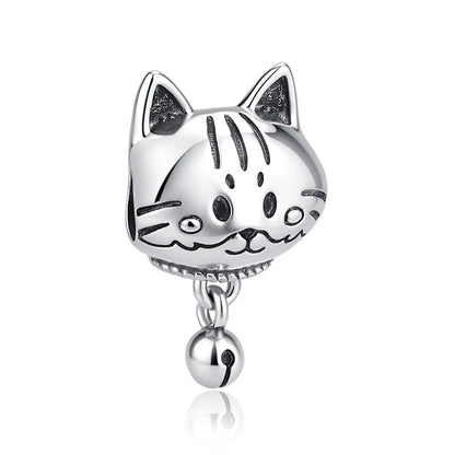 Original 925 Sterling Silver Charms Love Pets Dog Cat Paw Print Pendant Beads Fit Brand Bracelets Necklaces Women DIY Jewelry