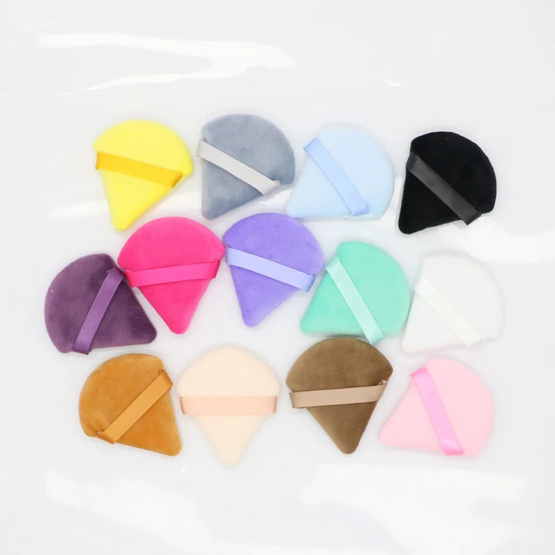 OGEYERO Velvet Triangle Powder Puff Make Up Sponges for Face Eyes Contouring Shadow Seal Cosmetic Foundation Makeup Tool