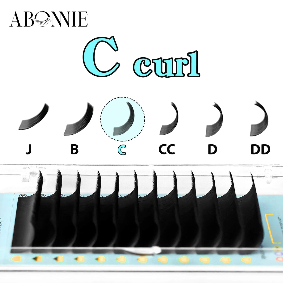 Abonnie LB LJ Curl Cashmere Classic Eyelashes Extensions Mixed Tray LB Curl Eyelashes
