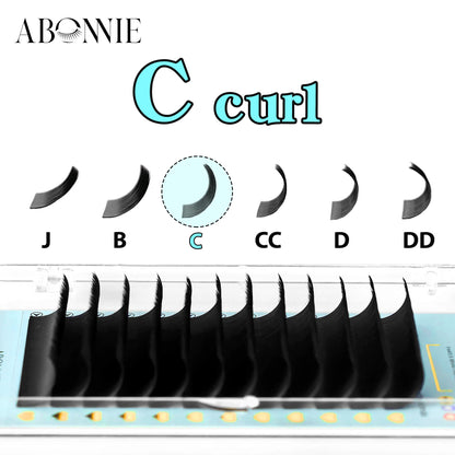 Abonnie LB LJ Curl Cashmere Classic Eyelashes Extensions Mixed Tray LB Curl Eyelashes