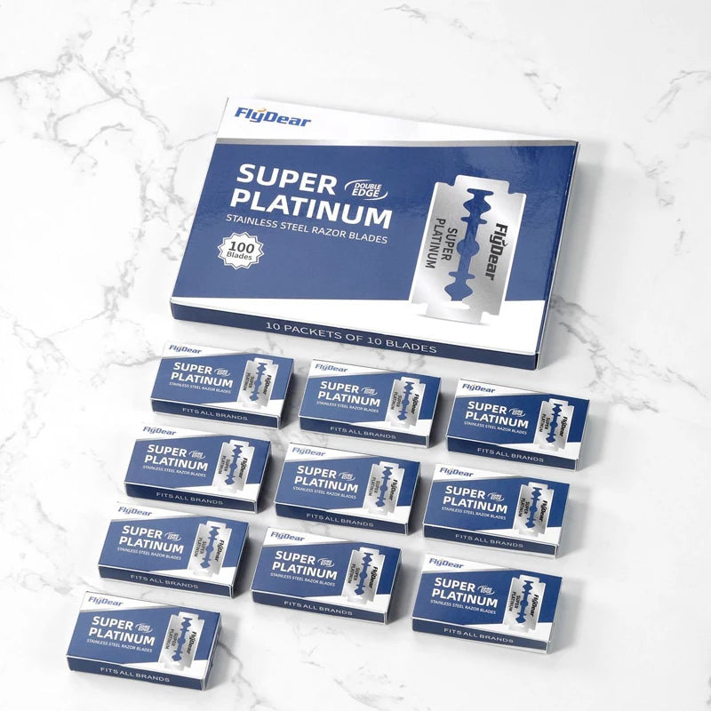 Stainless Steel Razor Blade Old-Fashioned Manual Double-Sided Razor Blade Hairdressing Barber Shop Tools
