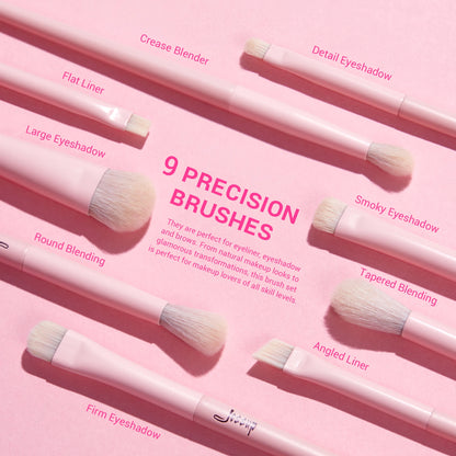 Jessup Pink Makeup Brushes Set 14pcs Make up Brushes Premium Vegan Foundation Blush Eyeshadow Liner Powder Blending Brush,T495