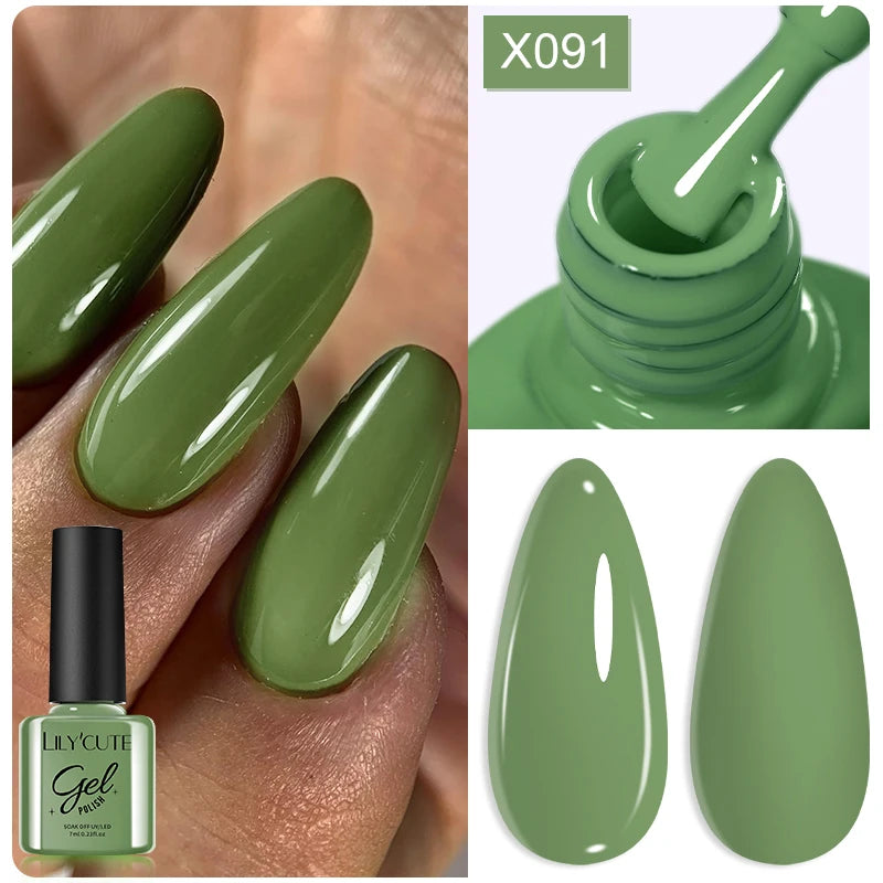 LILYCUTE 7ml Base Nowipe Top Coat Soak Off UV LED Gel Nail Polish Reinforcement Gel Semi Permanent Multifunction Gel Varnishes