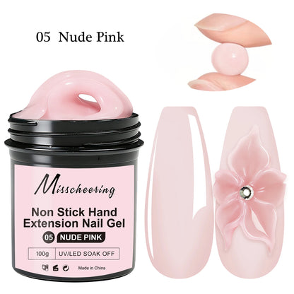 100g White CLear Non Stick Hand Extension Nail Gel 3D Shaping Sculpting Carving Nail Art Solid Hard Gel UV LED Soak Off Gel