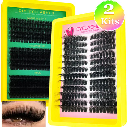 DIY lash Professional Eyelash Extension/10-16mm/Thick False Eyelashes Mixed0.07mm/D Curl Cat-Eye for a Fluffy And Dramatic Look