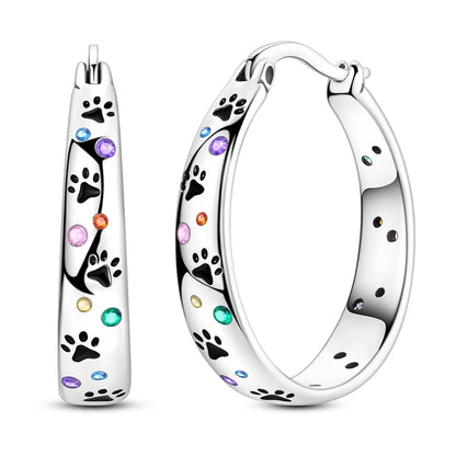 925 Sterling Silver Hoops Earrings Hypoallergenic Hoops Earrings With Zirconia Fashion High Quality Jewelry for Women Girls