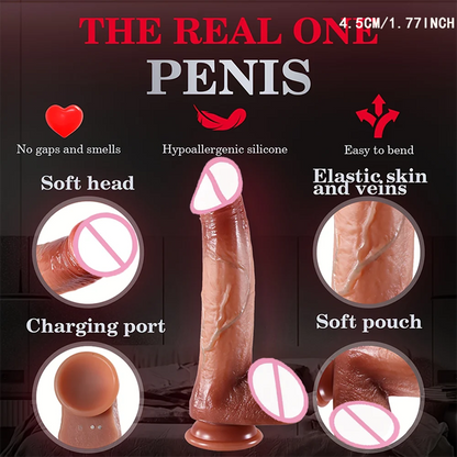 Dildo - 1pc Lovelily 9-Inch Realistic Vibrating Dildo with Remote Control, Multiple Modes, USB Rechargeable Battery, Liquid Silicone Material - Ideal for Men, Women, And Couples, Vibrating Dildo|Realistic Texture|Remote Contr