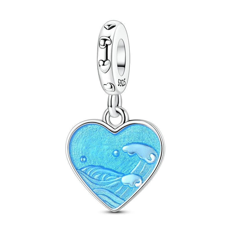 New 925 Sterling Silver Charms Beads Pendants Colorful Tree of Life Cosmic Starry Sky Charms For Women Bracelet DIY Jewelry Gift