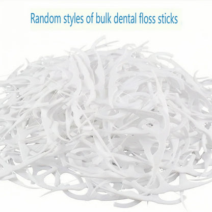 100-1000 Pieces Disposable Toothpicks Floss Picks Interdental Brushes Oral Hygiene Care Pack for Cleaning Teeth Between Gaps
