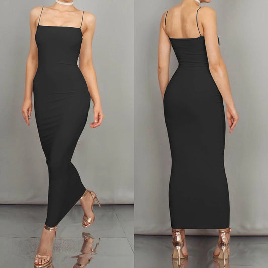 JZ461 Summer Women's Dress Long Sling Dresses Club Sexy Suspender Dress