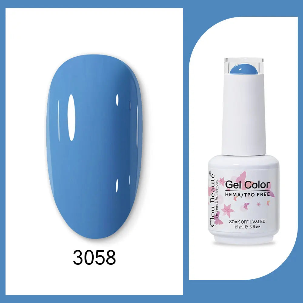 Clou Beaute TPO FREE Nail Gel Polish High Pigment Nail Art Supply Spring Summer Pastal Color Varnish UV Gel Clear Base Top Coat
